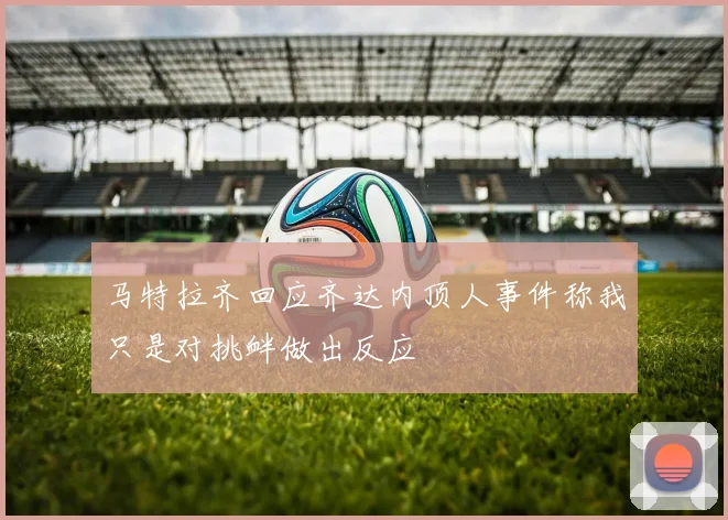 马特拉齐回应齐达内顶人事件称我只是对挑衅做出反应